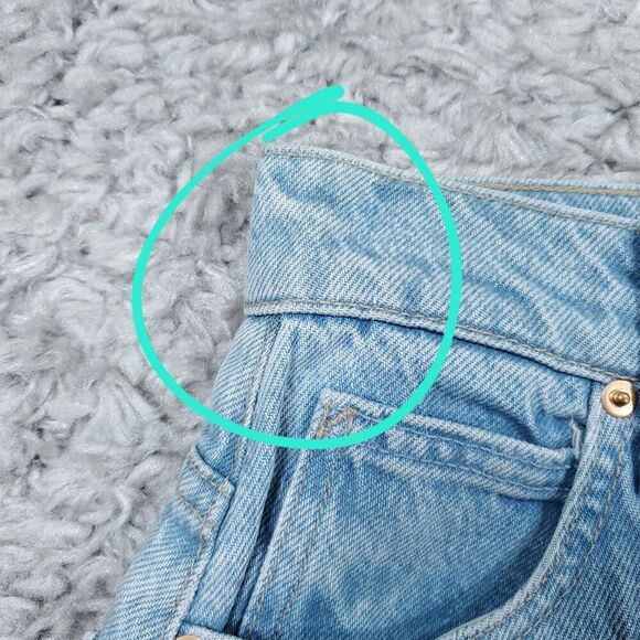 READ Mother Snacks Sugar Cone Maxi Skirt Sweet & Sour Size 26 Light Wash Blue - Picture 9 of 15